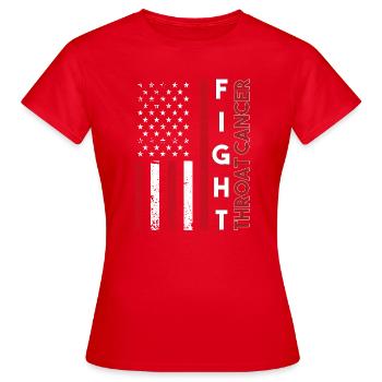 cancer de la gorge - T-shirt Femme - rouge - Devant - AI Model Female 172 dark (172cm)
