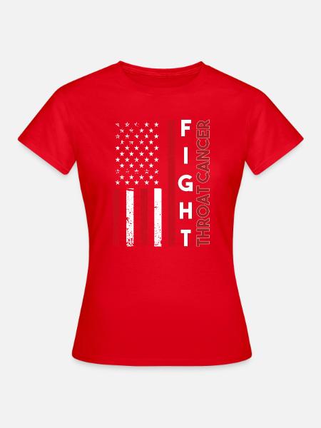 Kehlkopfkrebs - Frauen T-Shirt - Rot