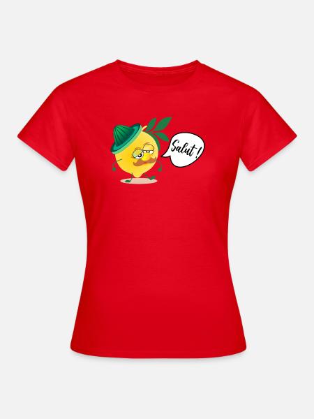 Lemon Daddy Schnurrbart - Frauen T-Shirt - Rot