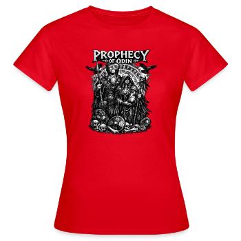 Prophétie d’Odin : Gardiens des runes - T-shirt Femme - rouge - Devant - AI Model Female 172 dark (172cm)