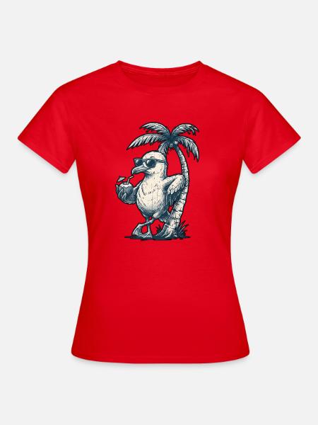 Cool Möwe Eis - Frauen T-Shirt - Rot