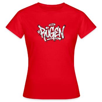 Rügen Graffiti Oldschool Hip Hop - T-shirt Femme - rouge - Devant - AI Model Female 172 dark (172cm)