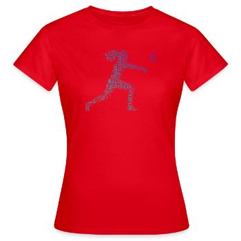 Les joueurs de baseball et le poing s’accordent ensemble - T-shirt Femme - rouge - Devant - AI Model Female 172 dark (172cm)