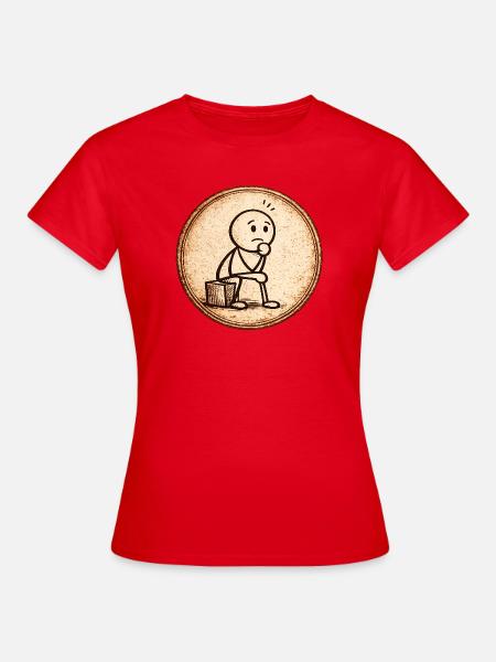 Sepia Thinker Sketch - Women's T-Shirt - red