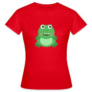 Grenouille Joyeuse - T-shirt Femme - rouge - Devant - AI Model Female 172 dark (172cm)
