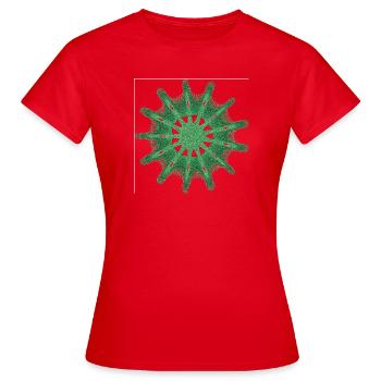 Boussole du Chaos – Attracteur Étrange - T-shirt Femme - rouge - Devant - AI Model Female 172 dark (172cm)