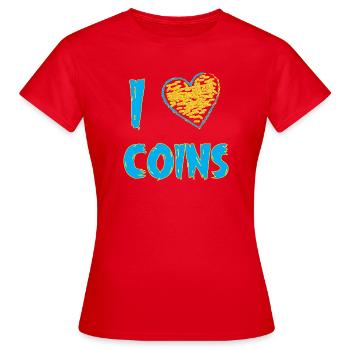 Collectionneur de pièces de monnaie - T-shirt Femme - rouge - Devant - AI Model Female 172 dark (172cm)