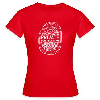 Détective - T-shirt Femme - rouge - Devant - AI Model Female 172 dark (172cm)