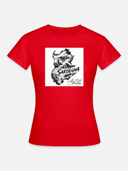 Azzo Sardegna - Frauen T-Shirt - Rot