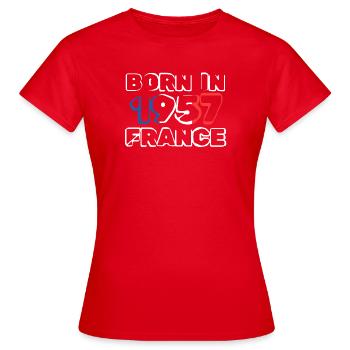 in 1957 - Frauen T-Shirt - Rot - Vorne - AI Model Female 172 dark (172cm)