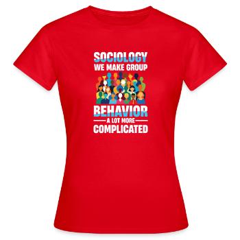 Groupe de sociologie Comportement sociologie Nous créons - T-shirt Femme - rouge - Devant - AI Model Female 172 dark (172cm)