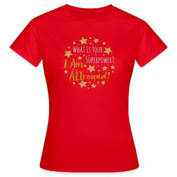 Je suis tout rond - T-shirt Femme - rouge - Devant - AI Model Female 172 dark (172cm)