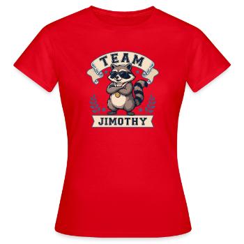 Team Jimothy Chemise drôle de raton laveur Mignon, panda trash - T-shirt Femme - rouge - Devant - AI Model Female 172 dark (172cm)