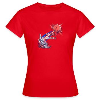 Aube indocile - T-shirt Femme - rouge - Devant - AI Model Female 172 dark (172cm)
