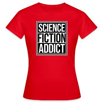Citation d’amateur de science-fiction accro à la science-fiction - T-shirt Femme - rouge - Devant - AI Model Female 172 dark (172cm)