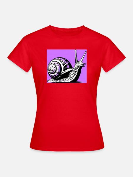 Schnecke - Frauen T-Shirt - Rot
