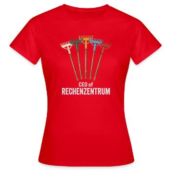 Rechenzentrum Gartenarbeit Landschftsgärtner - Frauen T-Shirt - Rot - Vorne - AI Model Female 172 dark (172cm)
