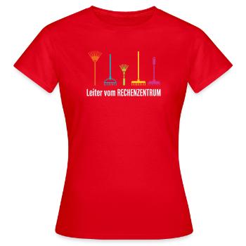 Leiter vom Rechenzentrum Gärtner - Frauen T-Shirt - Rot - Vorne - AI Model Female 172 dark (172cm)
