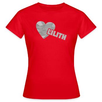 Herzchen Lilith - Frauen T-Shirt - Rot - Vorne - AI Model Female 172 dark (172cm)