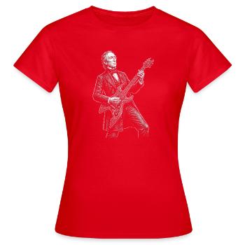 John Tyler Guitare - T-shirt Femme - rouge - Devant - AI Model Female 172 dark (172cm)