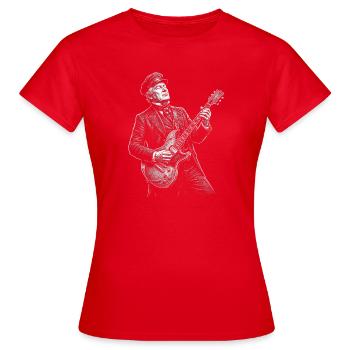 Millard Fillmore Guitare - T-shirt Femme - rouge - Devant - AI Model Female 172 dark (172cm)