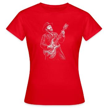 Guitare Ulysses S Grant - T-shirt Femme - rouge - Devant - AI Model Female 172 dark (172cm)