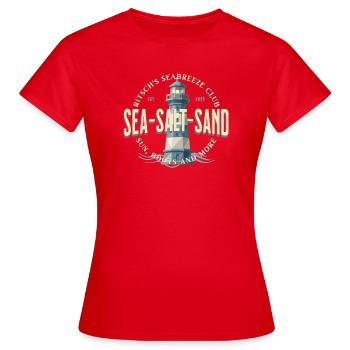 Lighthouse Surf Lake Breeze Club - T-shirt Femme - rouge - Devant - AI Model Female 172 dark (172cm)
