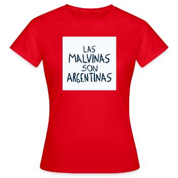 Las Malvinas son Argentinas - Frauen T-Shirt - Rot - Vorne - AI Model Female 172 dark (172cm)