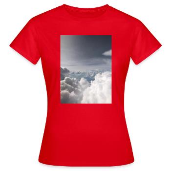 Cloudy Sky Dream Landscape - Women's T-Shirt - red - Front - AI Model Female 172 dark (172cm)
