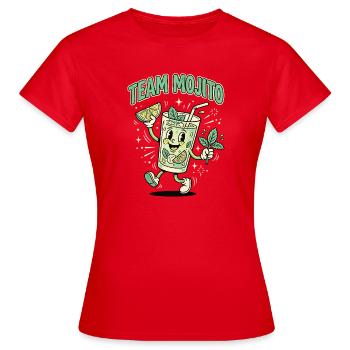 JGA Mojito Cocktail Barkeeper - Frauen T-Shirt - Rot - Vorne - AI Model Female 172 dark (172cm)