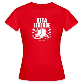 Kita Legend depuis 2023 – Gummistiefel Comic - T-shirt Femme - rouge - Devant - AI Model Female 172 dark (172cm)