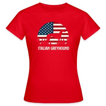 Italienischer Windhund Iggy Windhundrasse Pride - Frauen T-Shirt - Rot - Vorne - AI Model Female 172 dark (172cm)