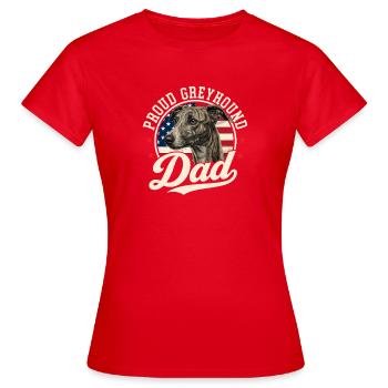 Stolzer Windhund-Vater, Rettungswindhund-Besitzer - Frauen T-Shirt - Rot - Vorne - AI Model Female 172 dark (172cm)