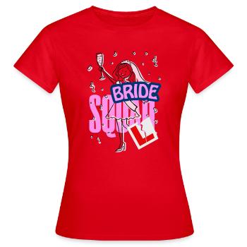 Brauttruppen-Konfetti-Illustration - Frauen T-Shirt - Rot - Vorne - AI Model Female 172 dark (172cm)