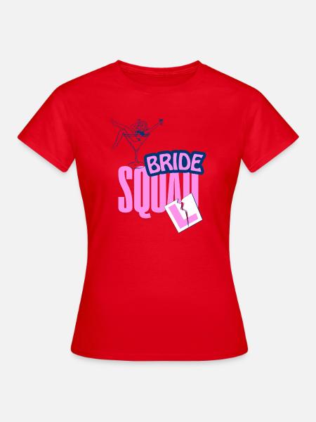 Bride Squad Martini Bash - Frauen T-Shirt - Rot