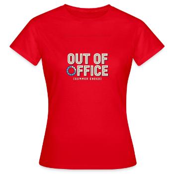 Schülerhumor – Sommer außerhalb des Büros vorbei - Frauen T-Shirt - Rot - Vorne - AI Model Female 172 dark (172cm)