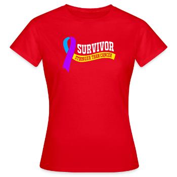 Blasenkrebs Krebs Blase - Frauen T-Shirt - Rot - Vorne - AI Model Female 172 dark (172cm)