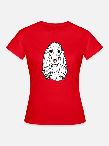 Greyhound (Portrait comique / Noir & Blanc) - T-shirt Femme - rouge