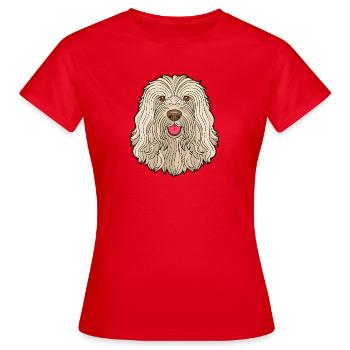 Komondor Dog (Comic Portrait) - Women's T-Shirt - red - Front - AI Model Female 172 dark (172cm)