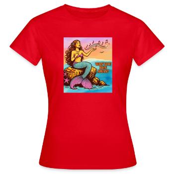 Meerjungfrauengesang - Frauen T-Shirt - Rot - Vorne - AI Model Female 172 dark (172cm)