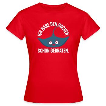 Rochen Schon Gebraten Stachelrochen Manta Rochen - Frauen T-Shirt - Rot - Vorne - AI Model Female 172 dark (172cm)