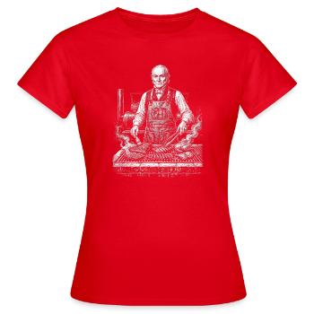 John Quincy Adams beim BBQ Grillen - Frauen T-Shirt - Rot - Vorne - AI Model Female 172 dark (172cm)
