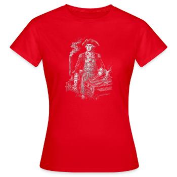 George Washington beim BBQ Grillen - Frauen T-Shirt - Rot - Vorne - AI Model Female 172 dark (172cm)