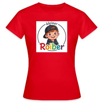 Kleiner Roiber Cartoon – Kindermotiv - Frauen T-Shirt - Rot - Vorne - AI Model Female 172 dark (172cm)