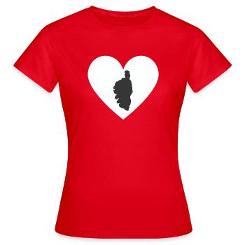 Herz von Korsika - Frauen T-Shirt - Rot - Vorne - AI Model Female 172 dark (172cm)