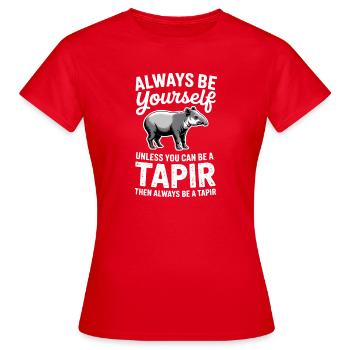 Dictons de tapir Tapir Drôle de cadeau de tapir - T-shirt Femme - rouge - Devant - AI Model Female 172 dark (172cm)