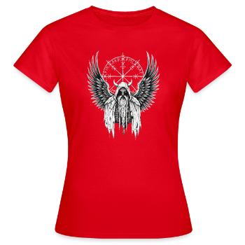 Göttervater - Odin - Frauen T-Shirt - Rot - Vorne - AI Model Female 172 dark (172cm)