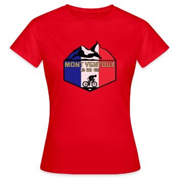 Mount Ventoux Deluxe - Frauen T-Shirt - Rot - Vorne - AI Model Female 172 dark (172cm)