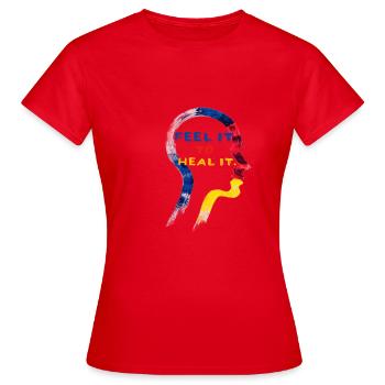 Fühle es, um es zu heilen ACT-Therapie - Frauen T-Shirt - Rot - Vorne - AI Model Female 172 dark (172cm)