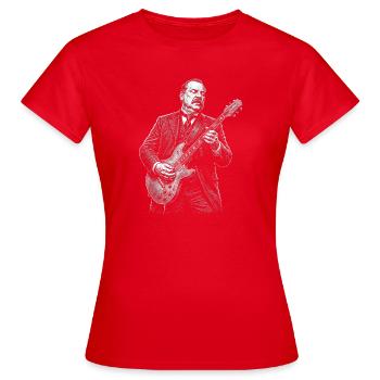 Grover Cleveland Gitarre - Frauen T-Shirt - Rot - Vorne - AI Model Female 172 dark (172cm)